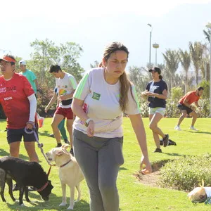 Mujer enfocada en entrenamiento