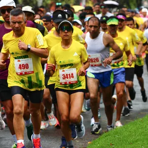 Masa de atletas en Bogotá