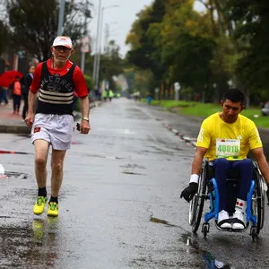 Participantes de la maratón de Bogotá