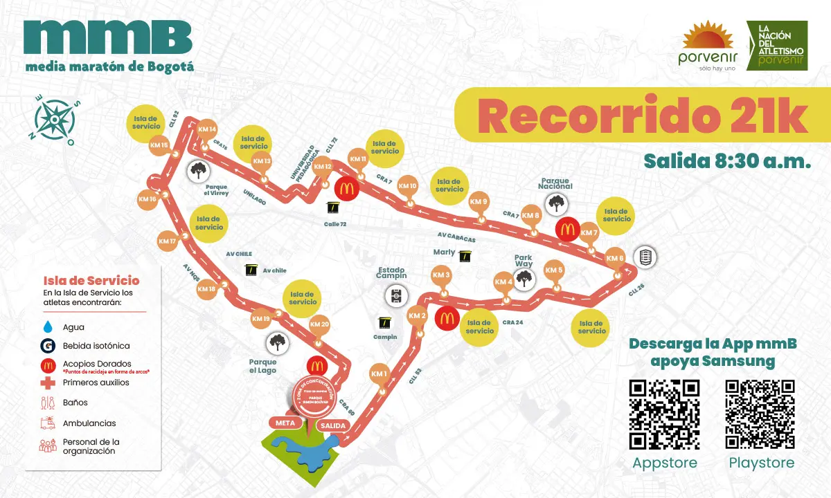 Recorrido 21K mmB 2024