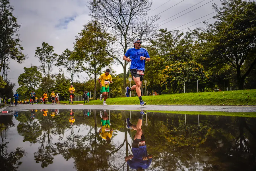 Carriles de una pista de atletismo