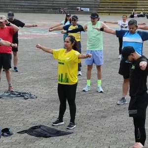 Mujer entrenando