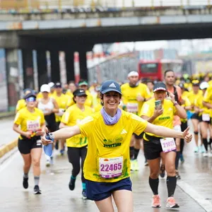 Atleta en pleno sprint